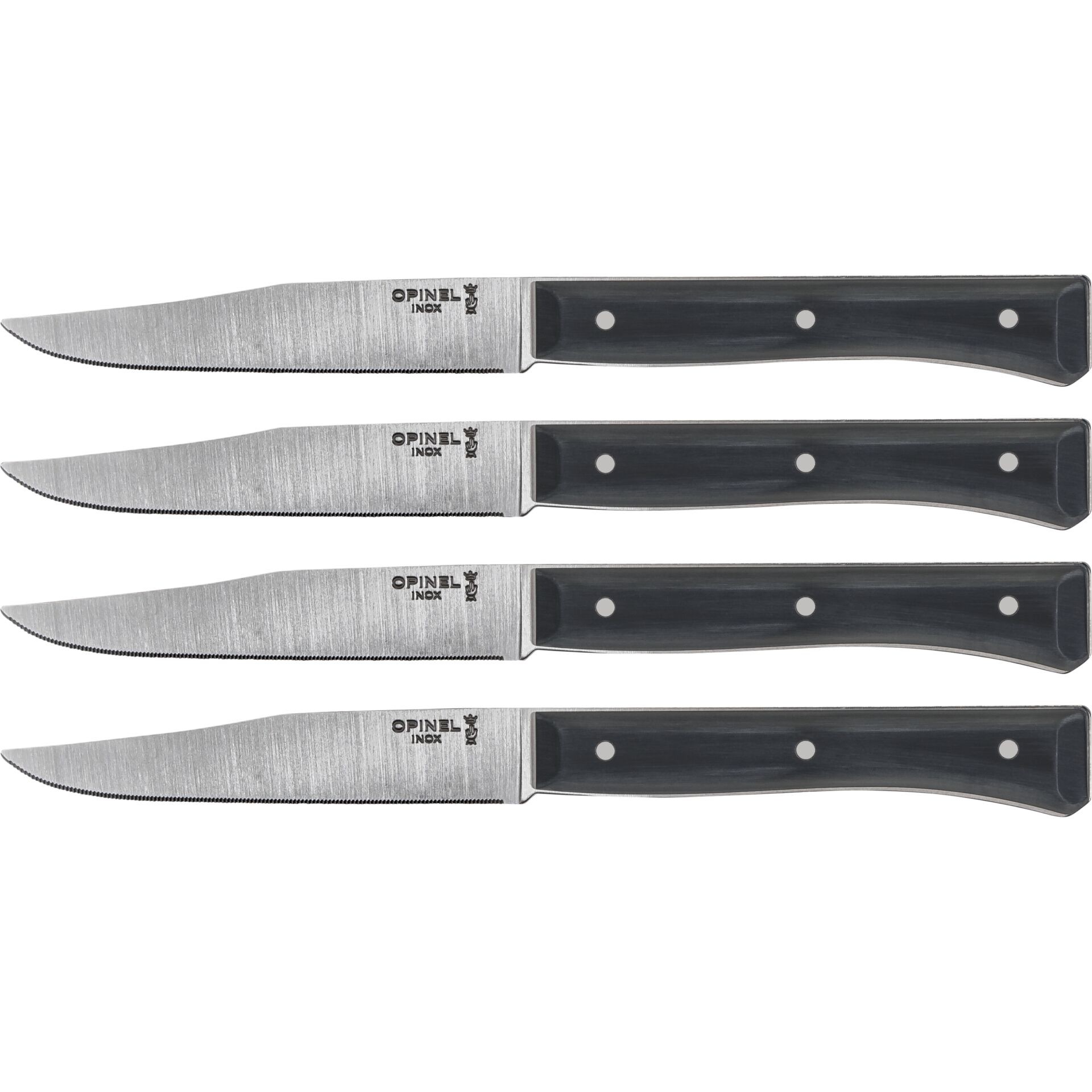 Opinel Tischmesserset Facette 4-teilig Schiefer