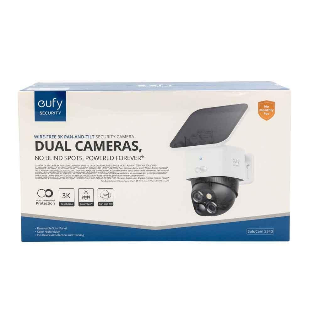 Eufy SoloCam S340 3K Bullet-PTZ Security Camera CCTV with Solar Panel