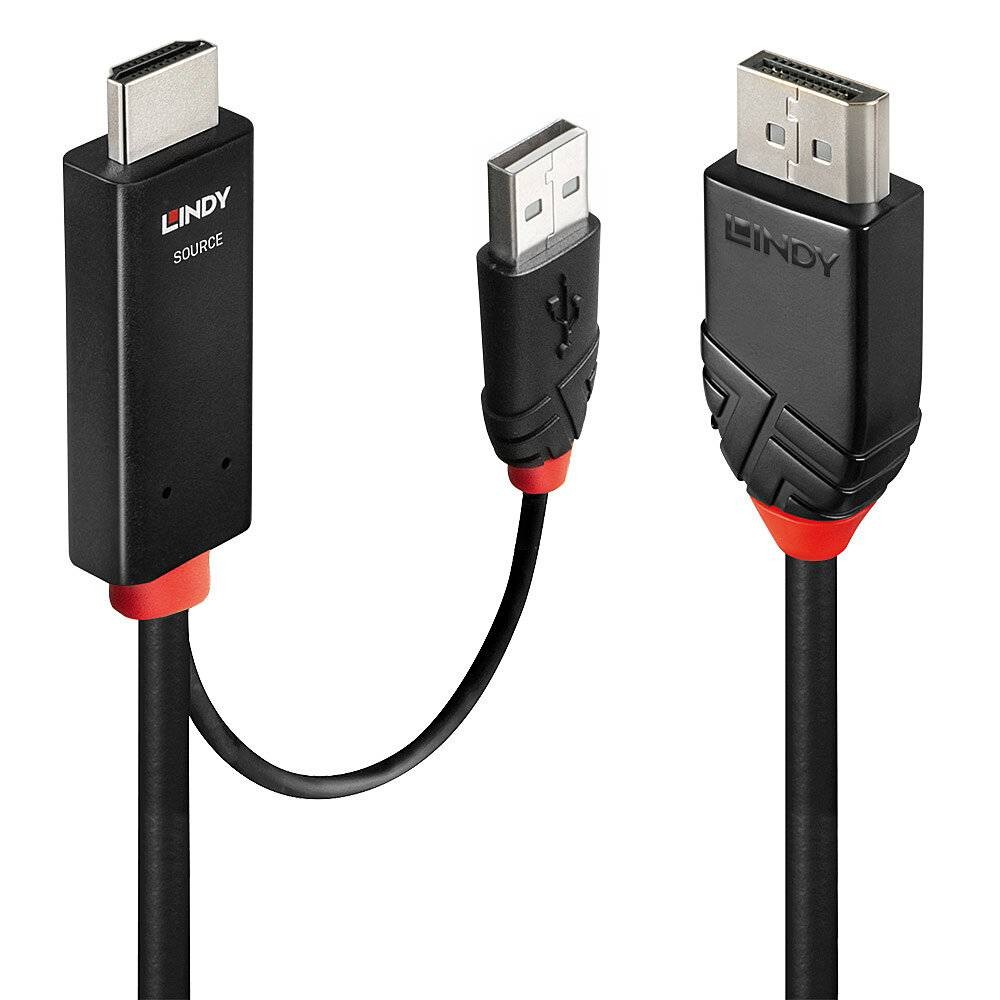 Lindy 2m HDMI to DisplayPort Cable - Lindy 2m HDMI to DisplayPort
