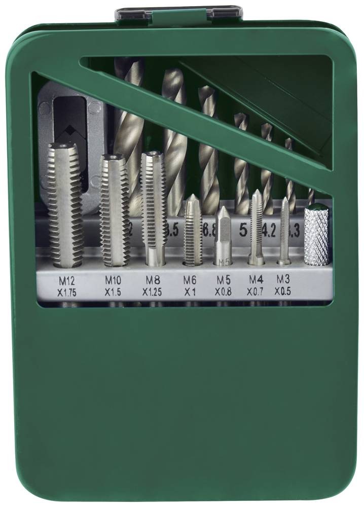 Brüder Mannesmann M53215 Gewindeeinsatz 15teilig M3, M4, M5, M6, M8,