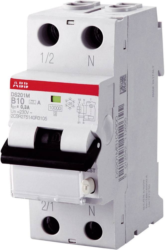 ABB DS201 - Fehlerstromschutzschalter - 10000 A - IP20 - IP40 - B16