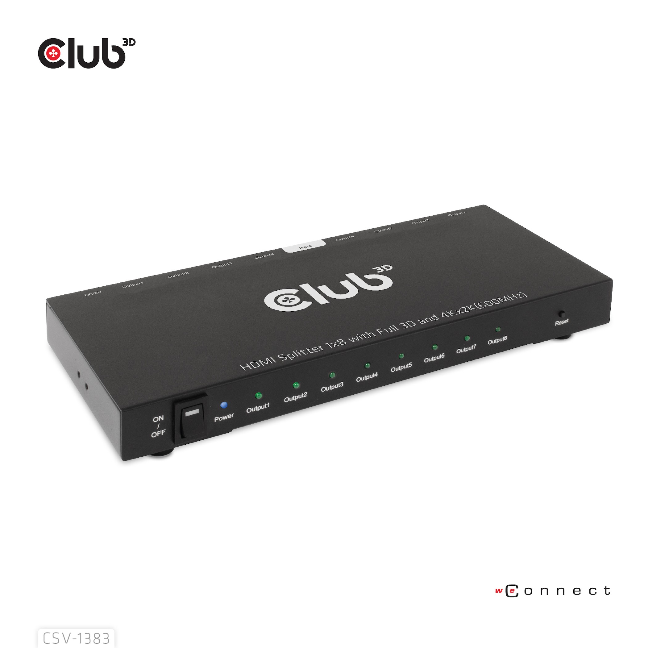 CLUB3D CSV-1383 ripartitore video HDMI 8x HDMI - CLUB3D CSV-1383,