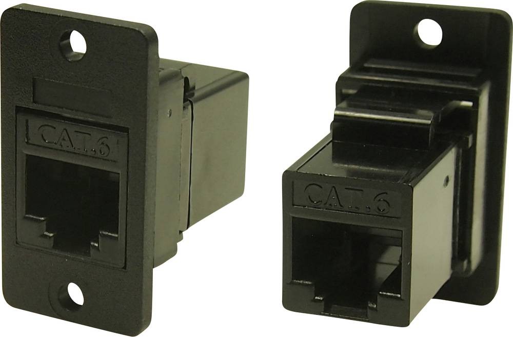 Cliff FM SLIM FT CAT6 SHLD 3.2 HOLE CP30622SX1 Adapter, Einbau black