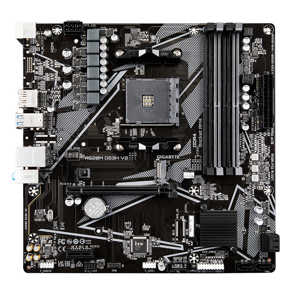 Sotel GIGABYTE A520M DS3H V2 Motherboard Supports AMD Ryzen