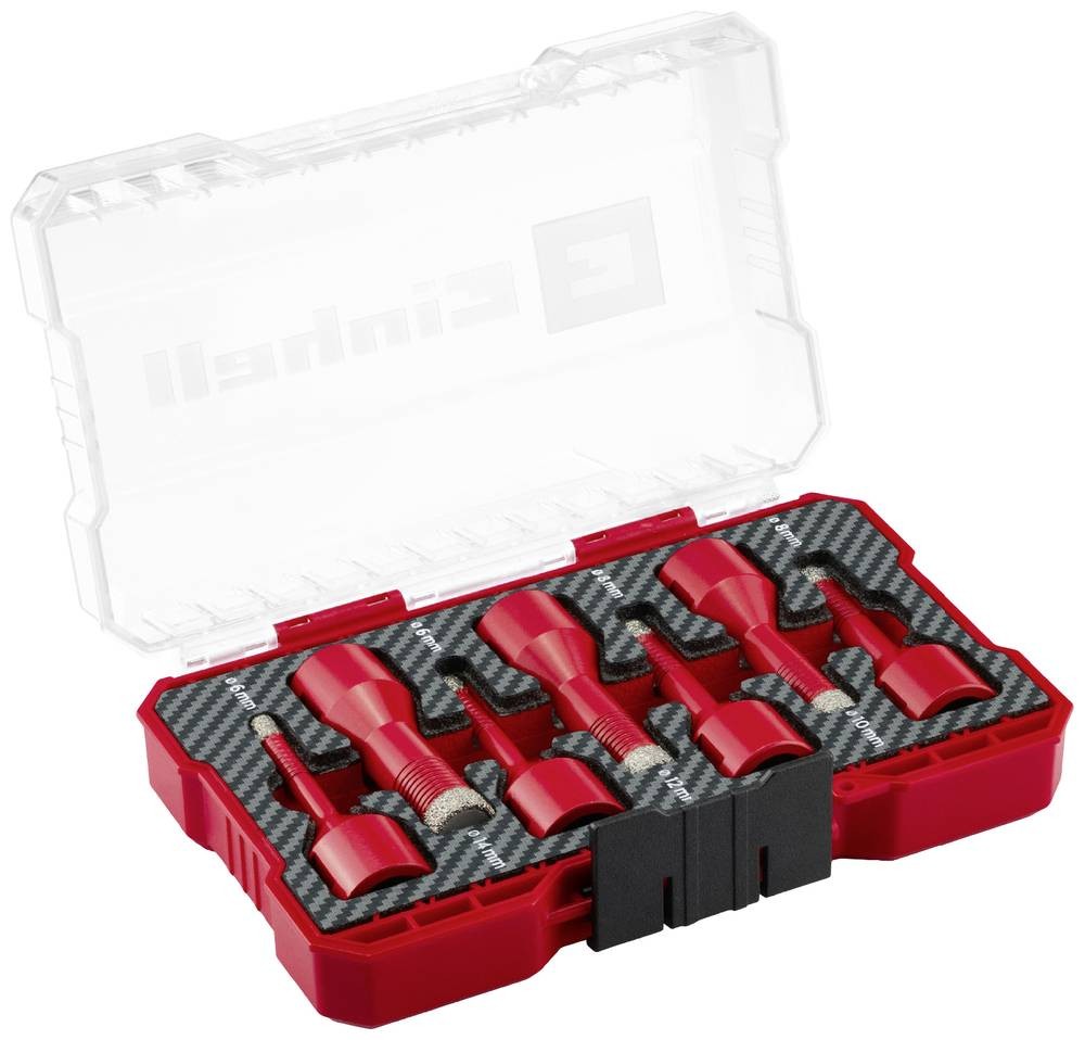 Einhell 500400 Fliesenbohrer-Set 7teilig 6 mm, 8 mm, 10 mm, 12 mm,