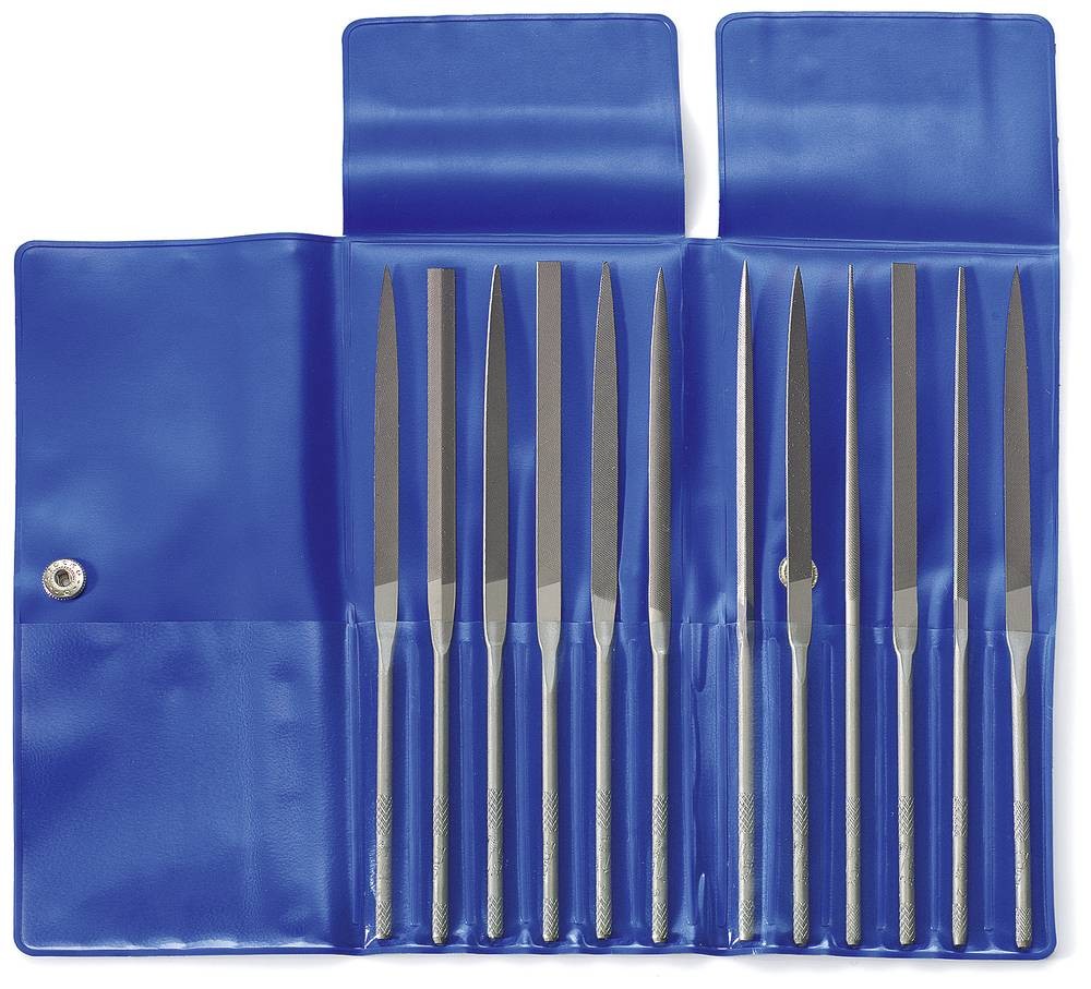 Dick 21001430 Nadelfeilen-Satz Hieb 3, 12-teilig in Plastiktasche Lä