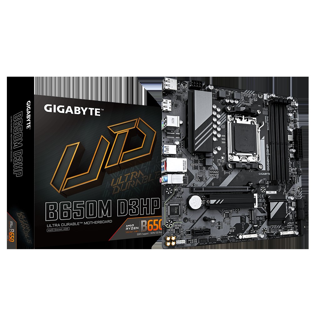 GIGABYTE B650M D3HP Motherboard - AMD Ryzen 9000 Series CPUs, 5+2+2
