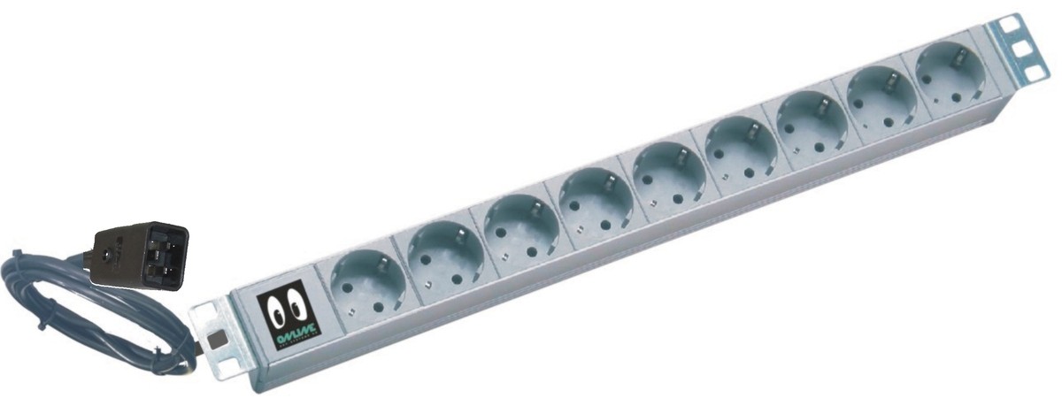 Online USV - 19 USV-Steckdosenleiste, 16A, 9-fach - Passend für
