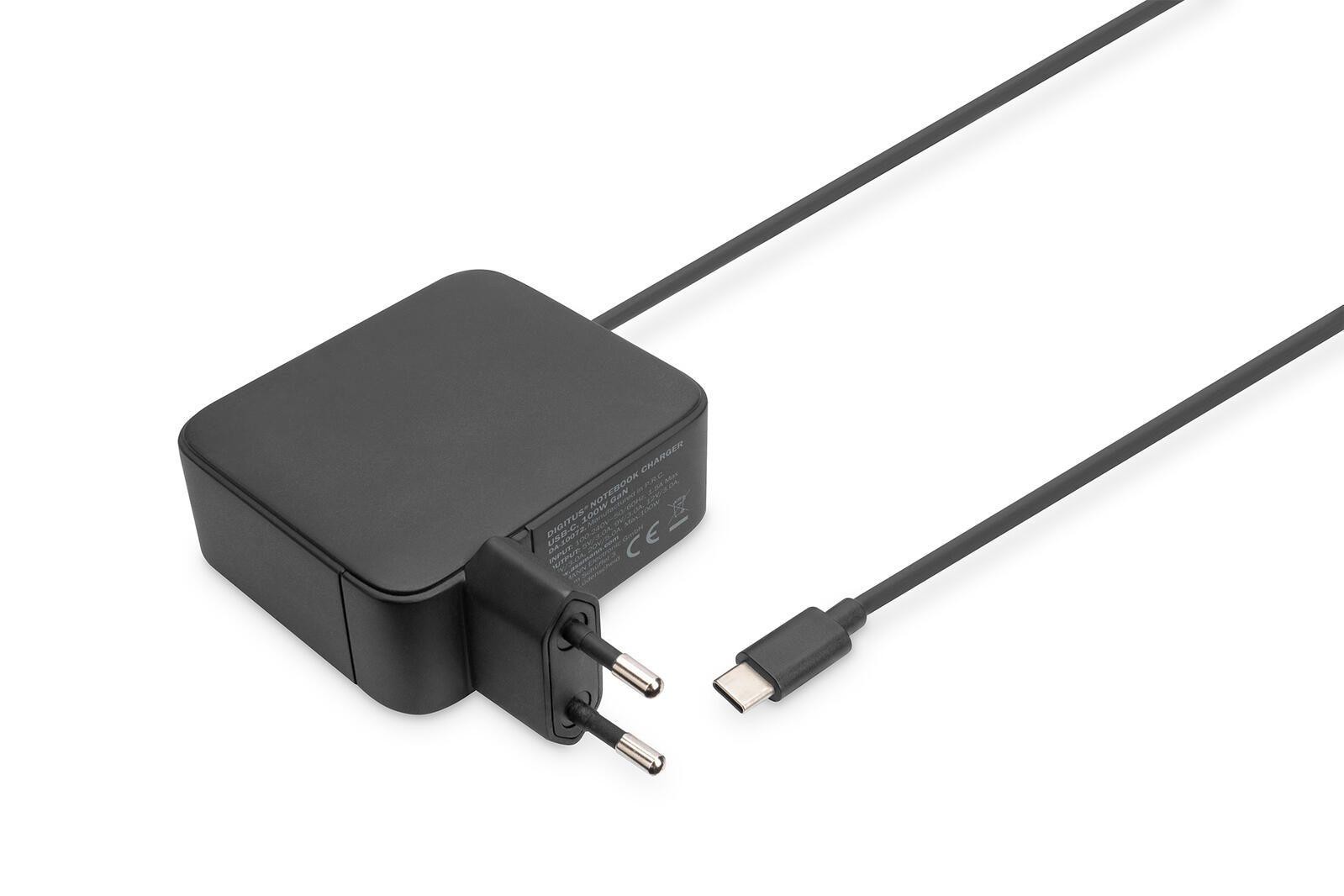 Digitus notebook charger USB-C, 100W GaN - Digitus notebook charger
