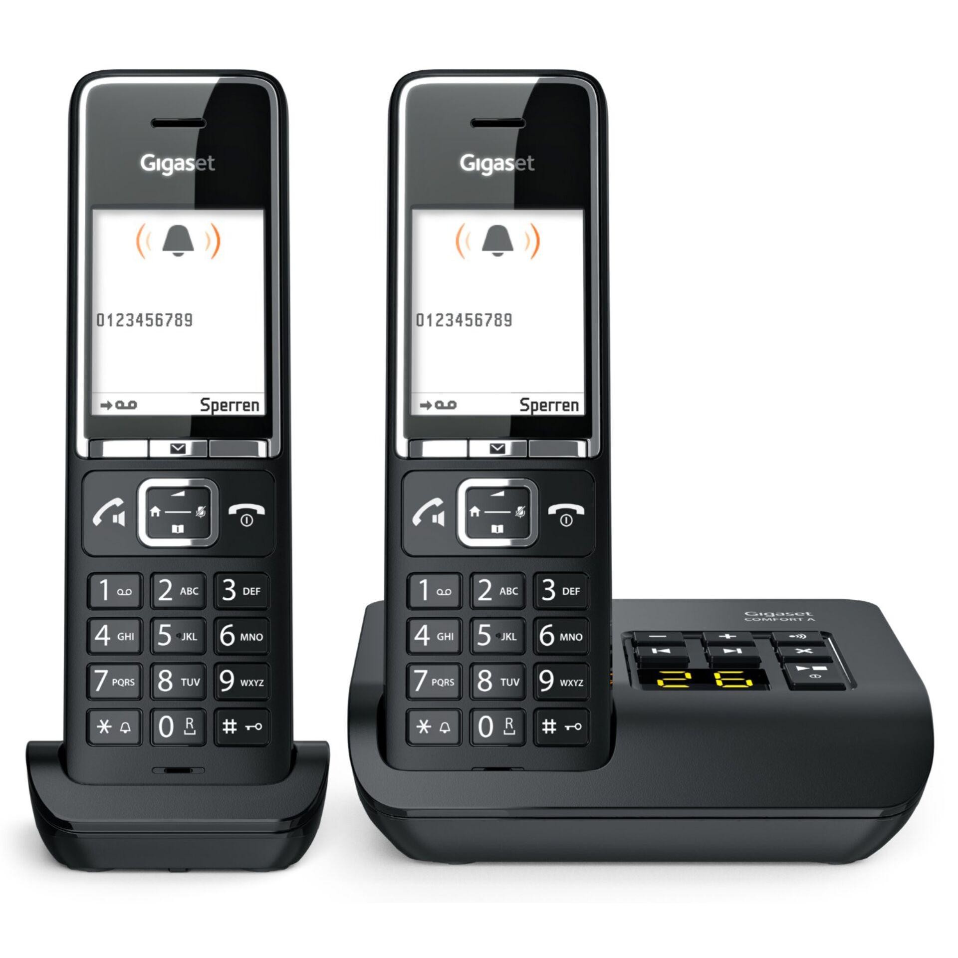 Gigaset COMFORT 550A Analog/DECT telephone Caller ID Black - Gigaset