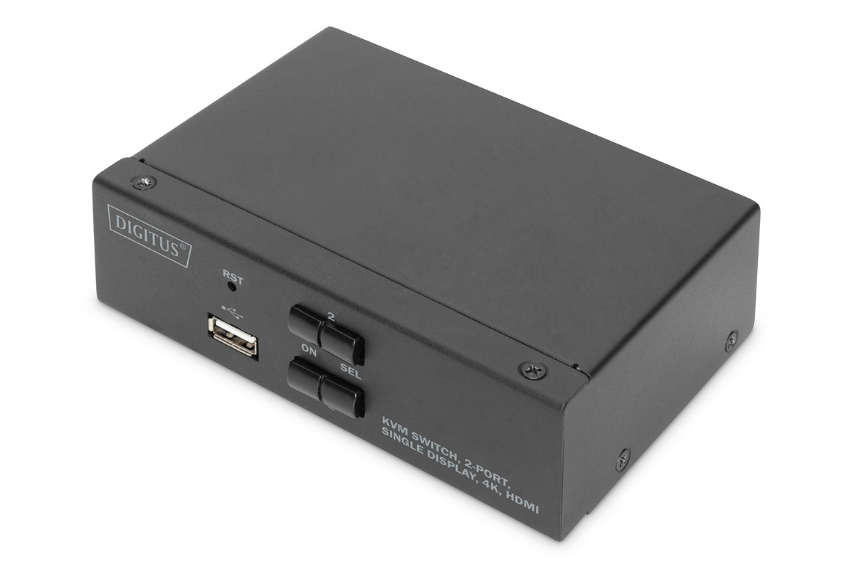 Digitus KVM-Switch, 2-Port, Single-Display, 4K, HDMI