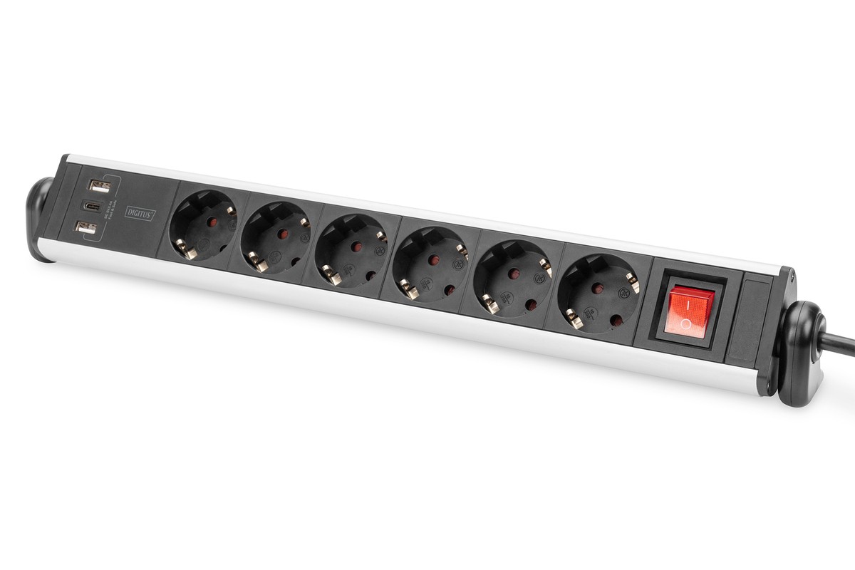 Digitus DA-70624 presa multipla nero Eurostecker 1 pezzo