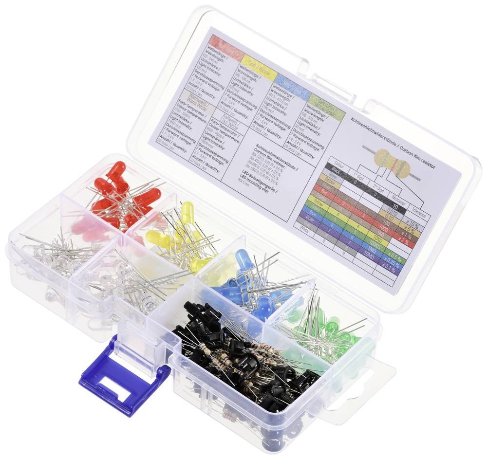 TRU COMPONENTS LED bedrahtet Rot, Gelb, Blau, Gelb-Grün, Warm white,