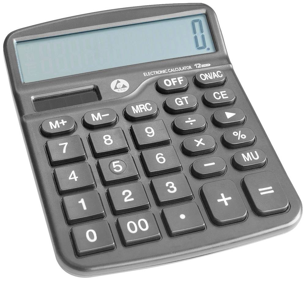 BJZ A-35705 ESD Taschenrechner negro solarbetrieben (B x H x T) 120 x