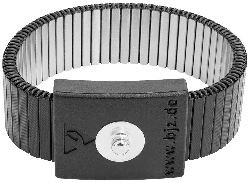 BJZ A-64117 ESD-Metallbracelet noir