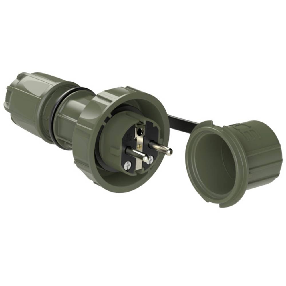 PC Electric 20051-u Schutzkontaktstecker ABS, PC 250V Bronze-Grün (