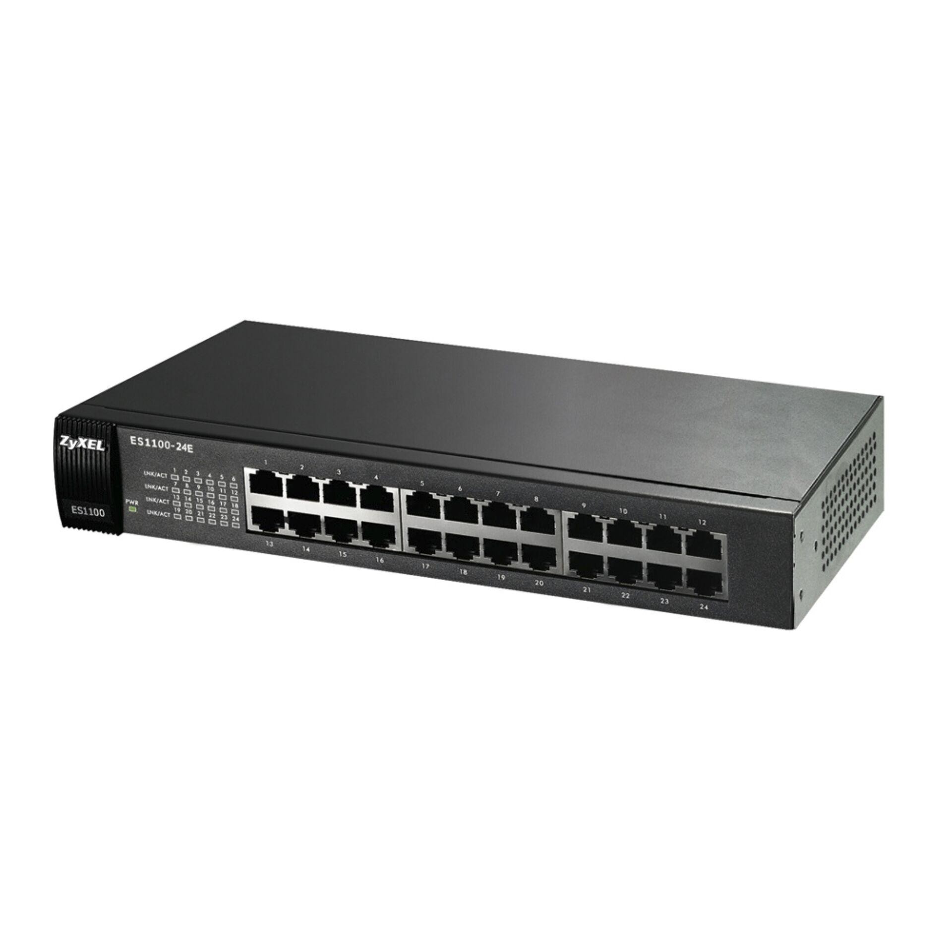 Zyxel ES1100-24E Unmanaged Black - Zyxel ES1100-24E, Unmanaged