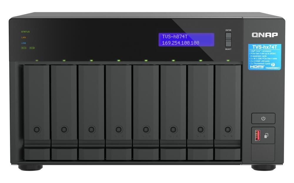 QNAP TVS-H874T-I9-64G 8-Bay NAS Intel Core i9-12900 16-core/24-thread