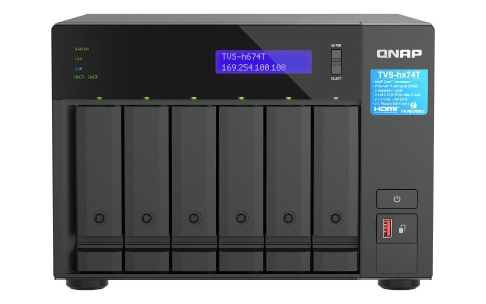 QNAP TVS-h674T-i5-32G 6-Bay NAS Intel Core i5-12400 6-core/12-thread