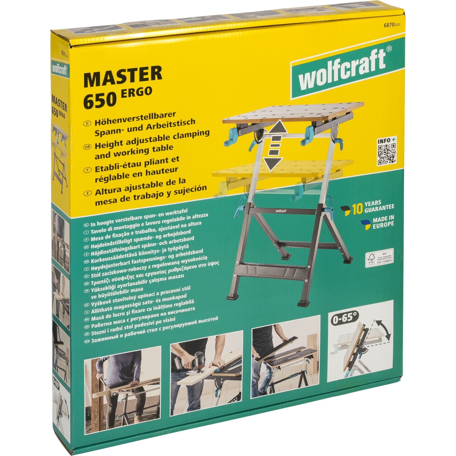 Wolfcraft MASTER 650 ERGO Arbeits- and Spanntisch