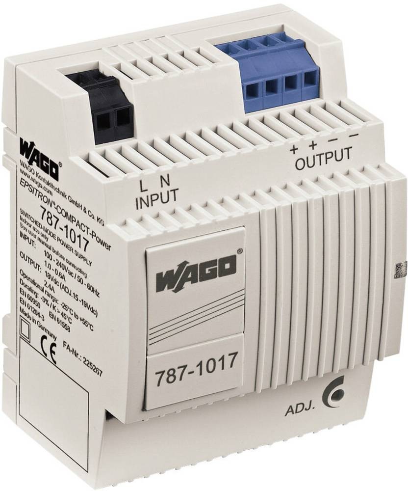 Wago 787-1017 power supply unit 43 W Grey - Wago 787-1017, 43 W, 85 -