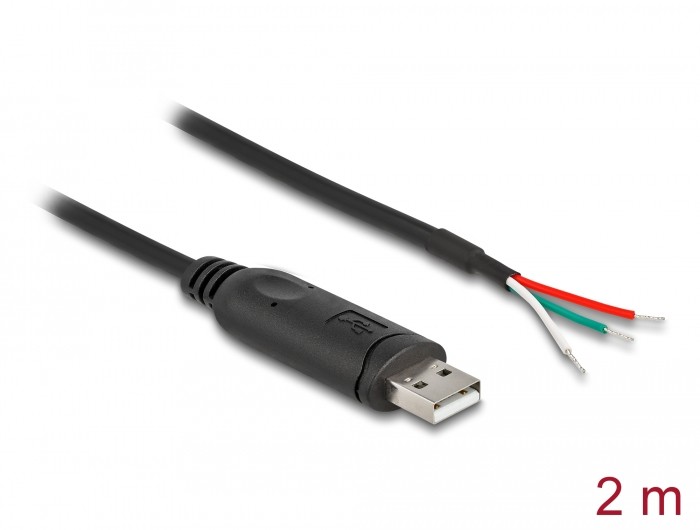 DeLOCK Câble adaptateur USB 2.0 Type-A à Serial RS-485 avec 3 fils