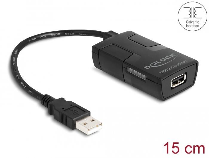 DeLOCK Isolator USB 2.0 Type-A male to female with 5 kV Isolation for