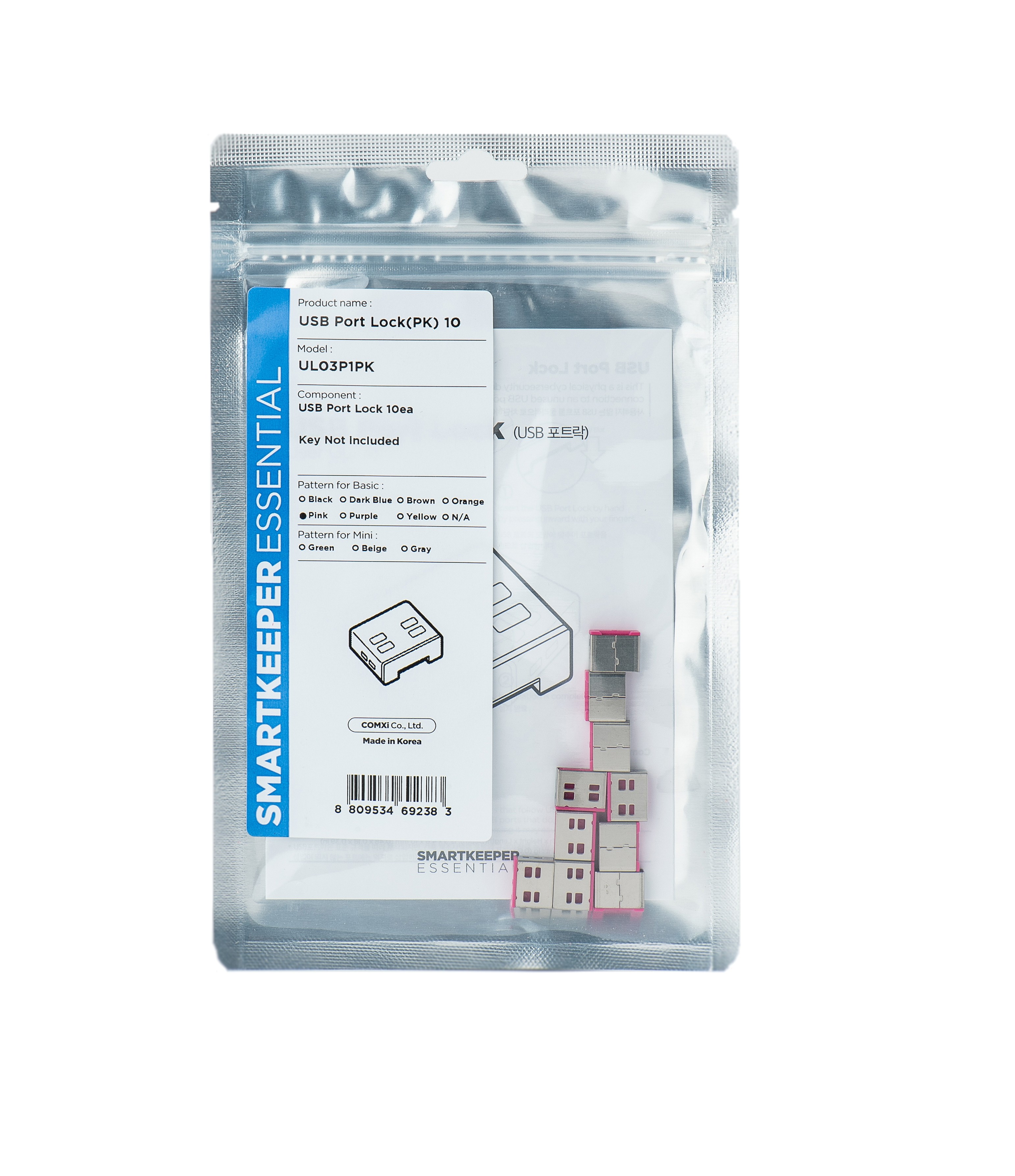 Smartkeeper UL03P1PK clip sicura Bloccaporte USB tipo A Rosa 1 pz -