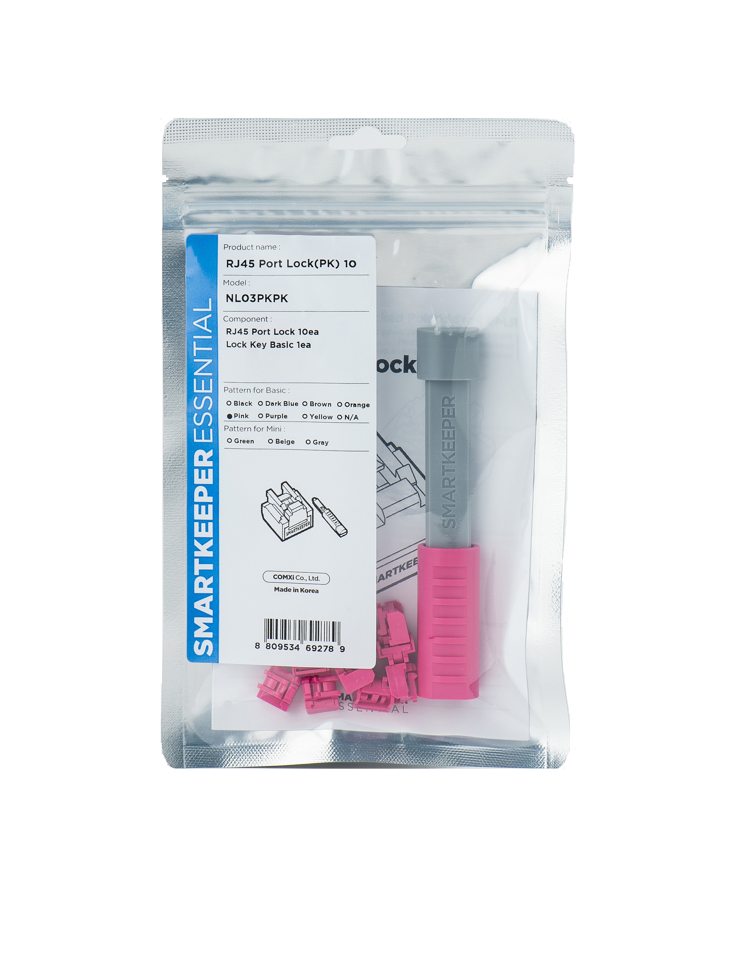Smartkeeper NL03PKPK port blocker Port blocker + key RJ-45 Pink 1 pc(
