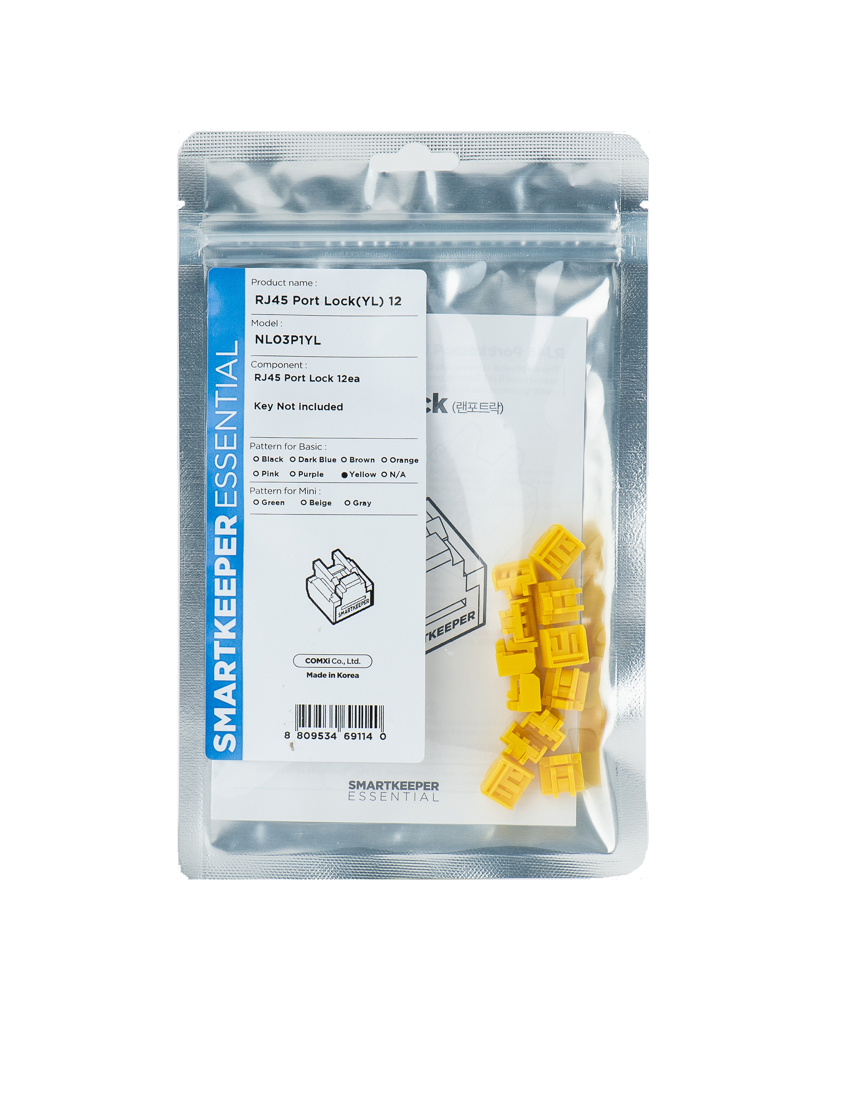 Smartkeeper NL03P1YL port blocker RJ-45 Yellow 1 pc(s) - Smartkeeper