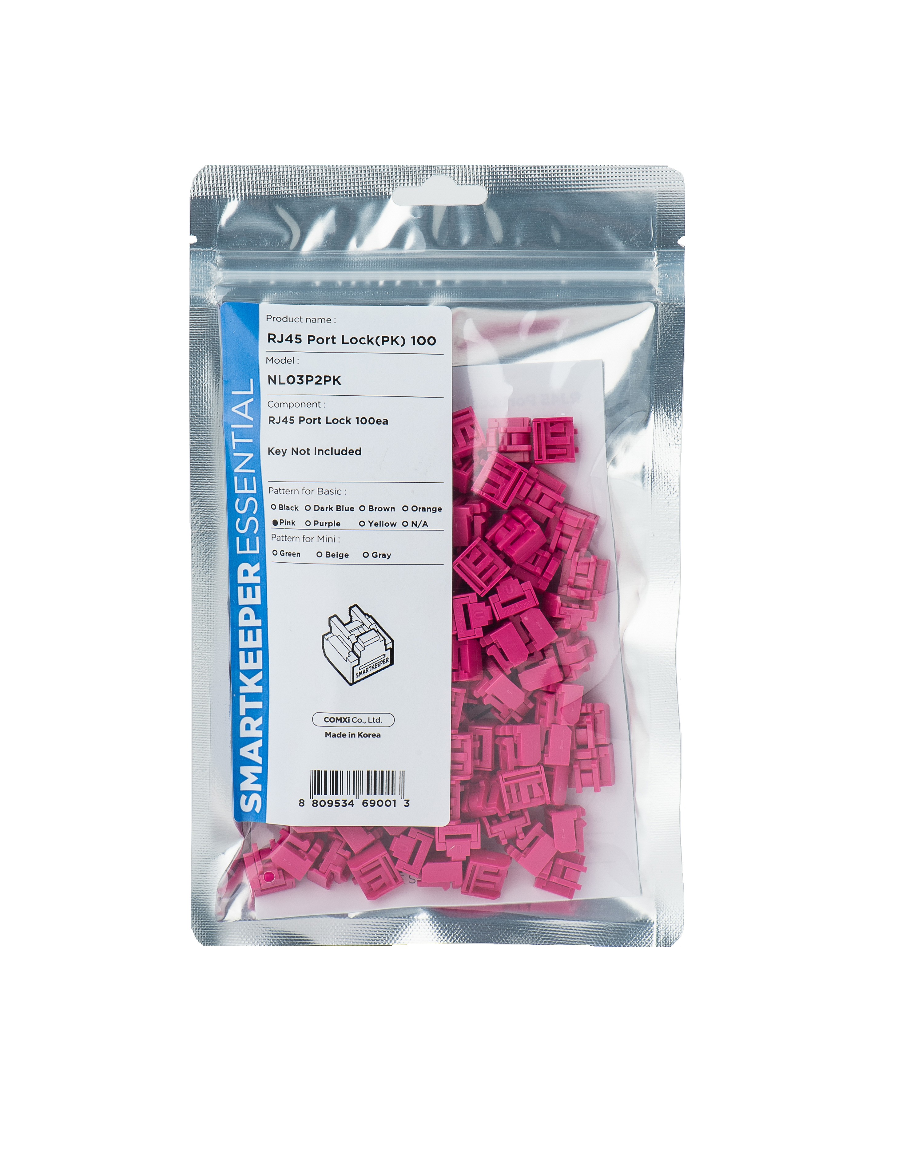 SmartKeeper Basic "RJ45 Port" Blocker pink 100 Stk.