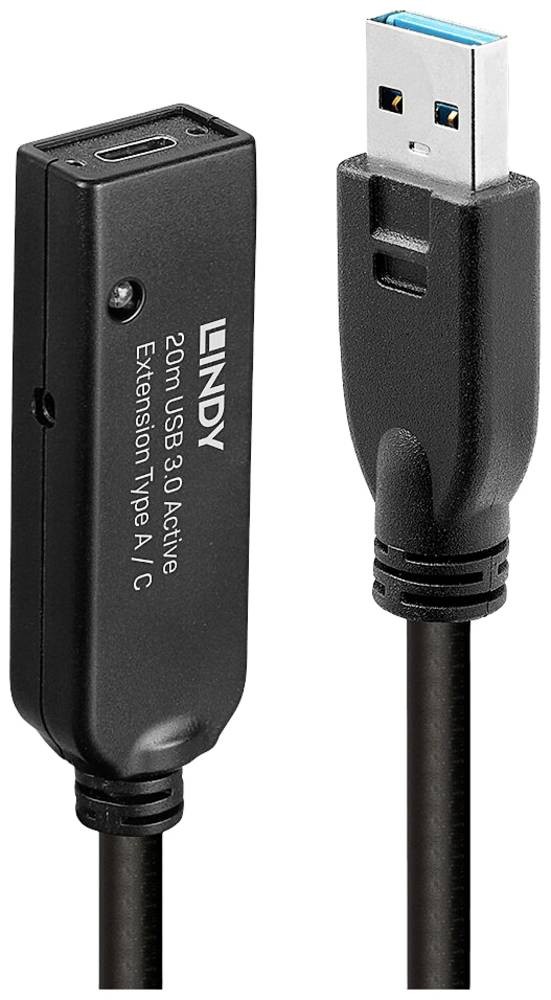 Lindy 20m USB 3.0 Active Extension Type A to C - Lindy 20m USB 3.0