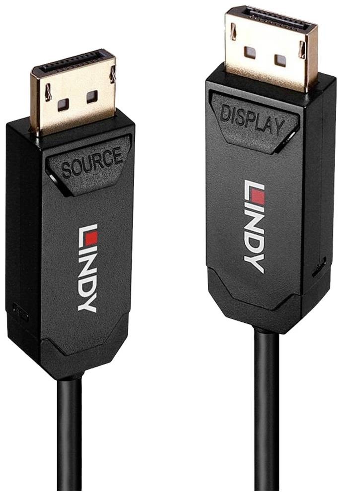 Lindy 10m Fibre Optic Hybrid DP 2.0 UHBR10 Cable - Lindy 10m Fibre