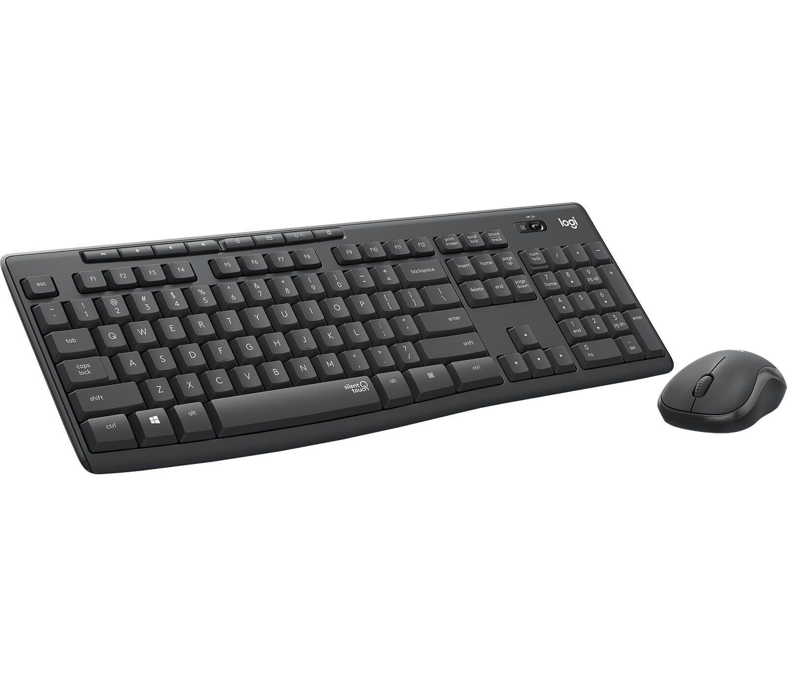 Logitech MK295 Kabellos Tastatur, Maus-Set US-Englisch, QWERTY Graphit