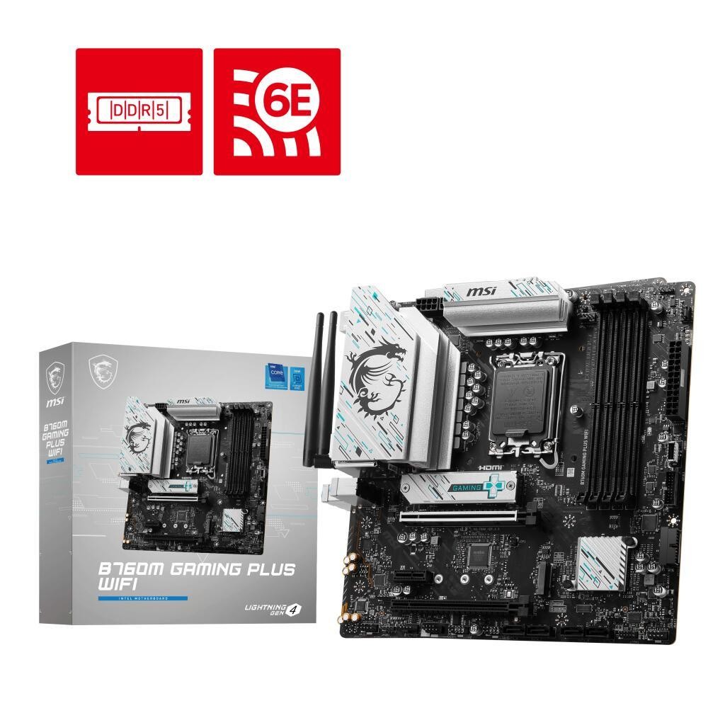 MSI MAG B760M Gaming Plus Wifi (B760.S1700.mATX.DDR5)