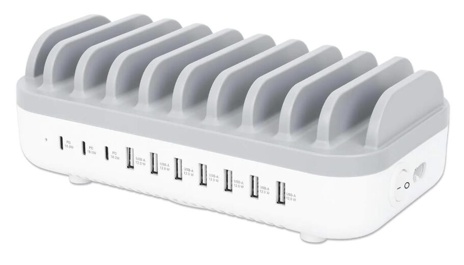 Manhattan 10-Port USB Power Delivery 120 W Lade- und Managementsystem