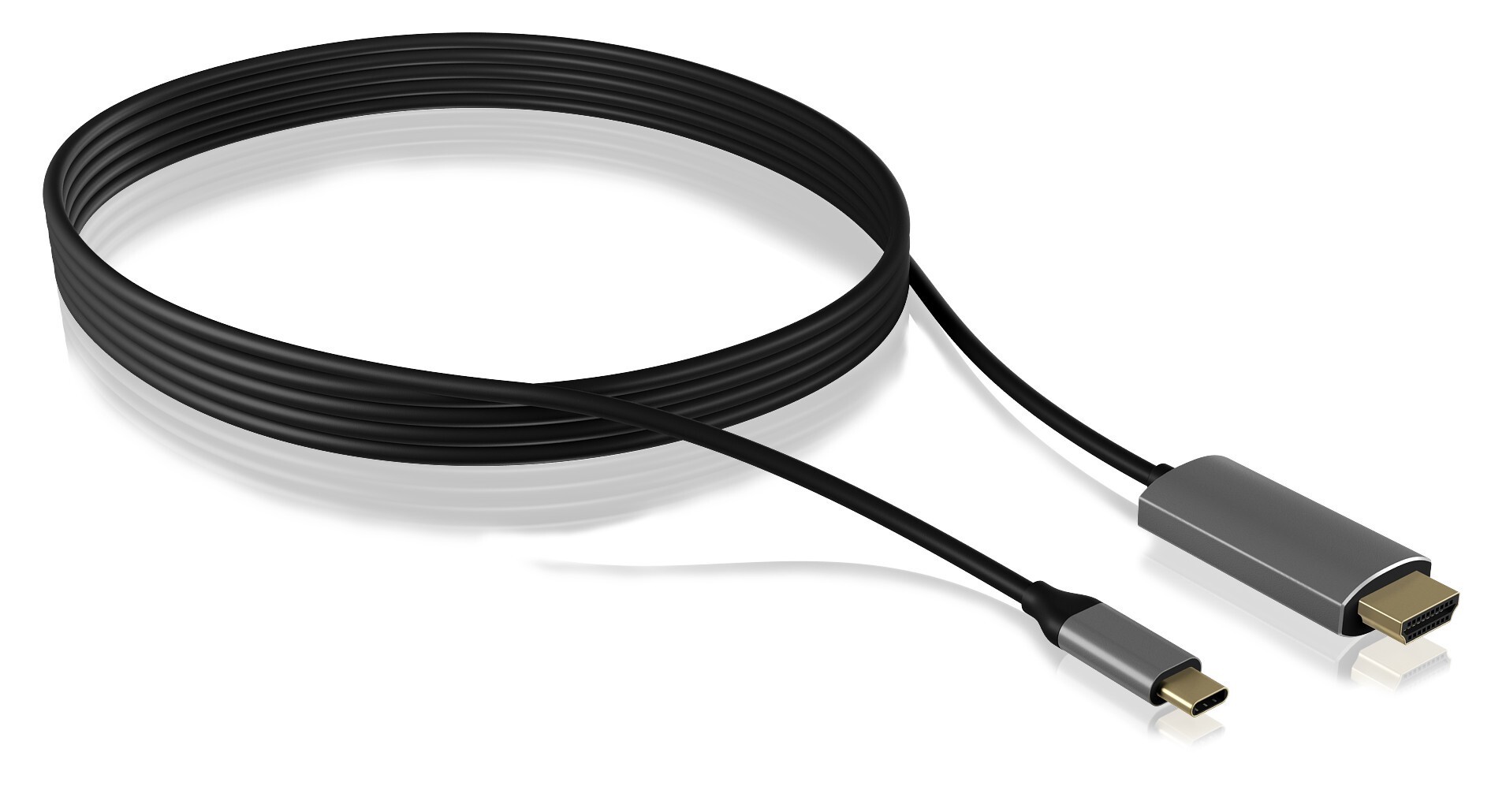 ICY BOX IB-CB020-C HDMI cable 1.8 m HDMI Type A (Standard) Black,