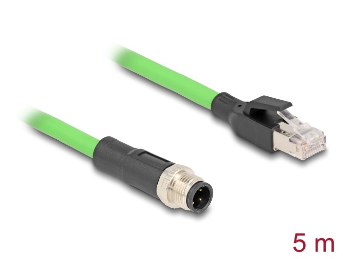 Delock 80429 RJ45 / M12 patch cord SF/UTP 5.00m green 1 pc(s)