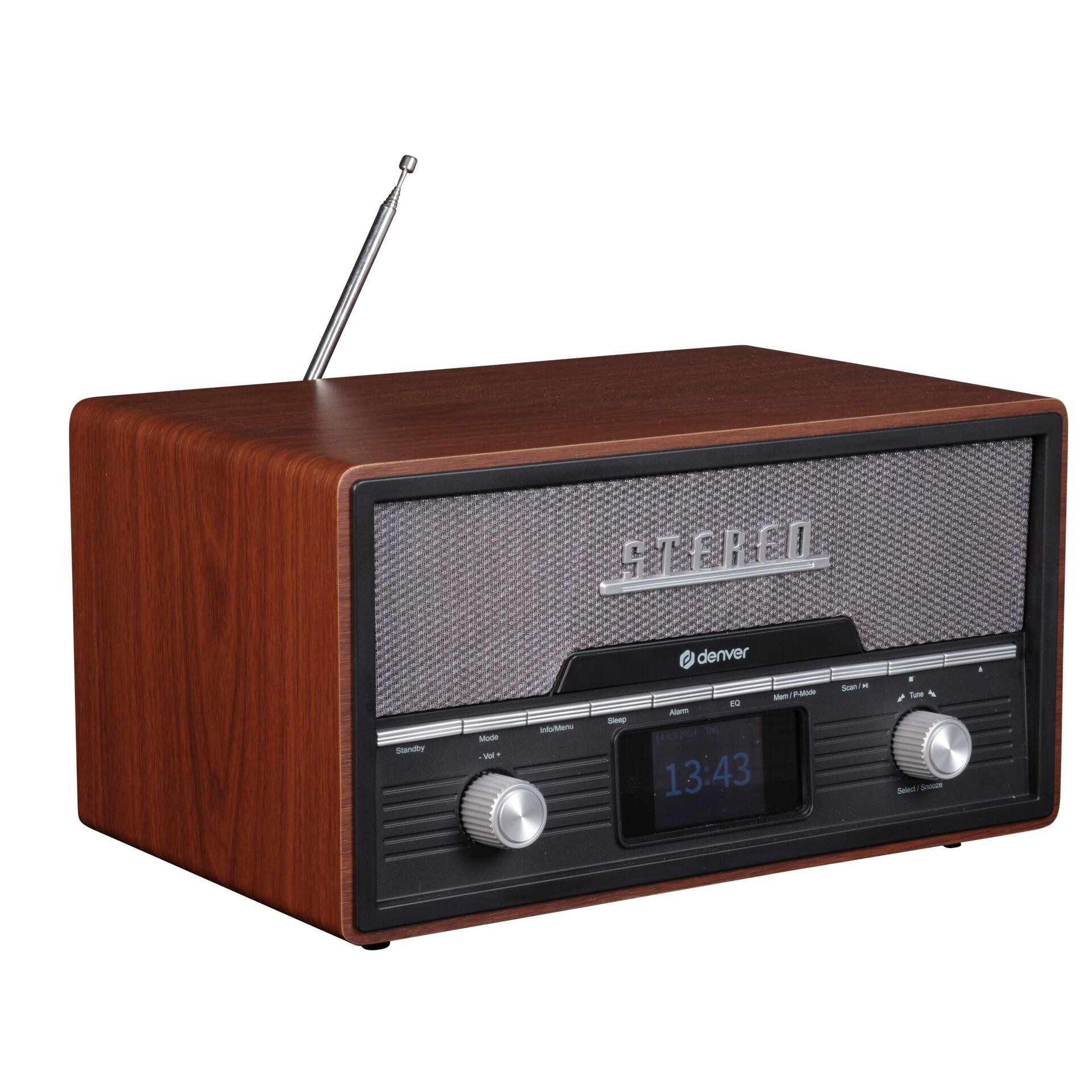 Denver Retro DAB+/FM Radio mit CD/BT/USB MDA-525DW