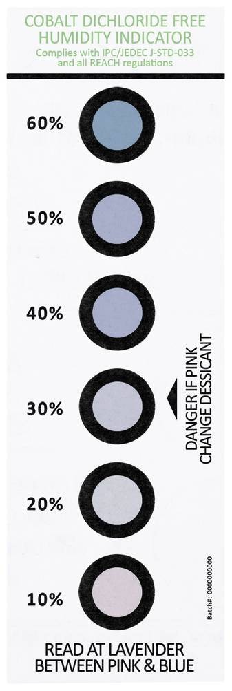 Antistat 309-0072 ESD Luftfeuchtigkeitsindikator-Karte 200St.