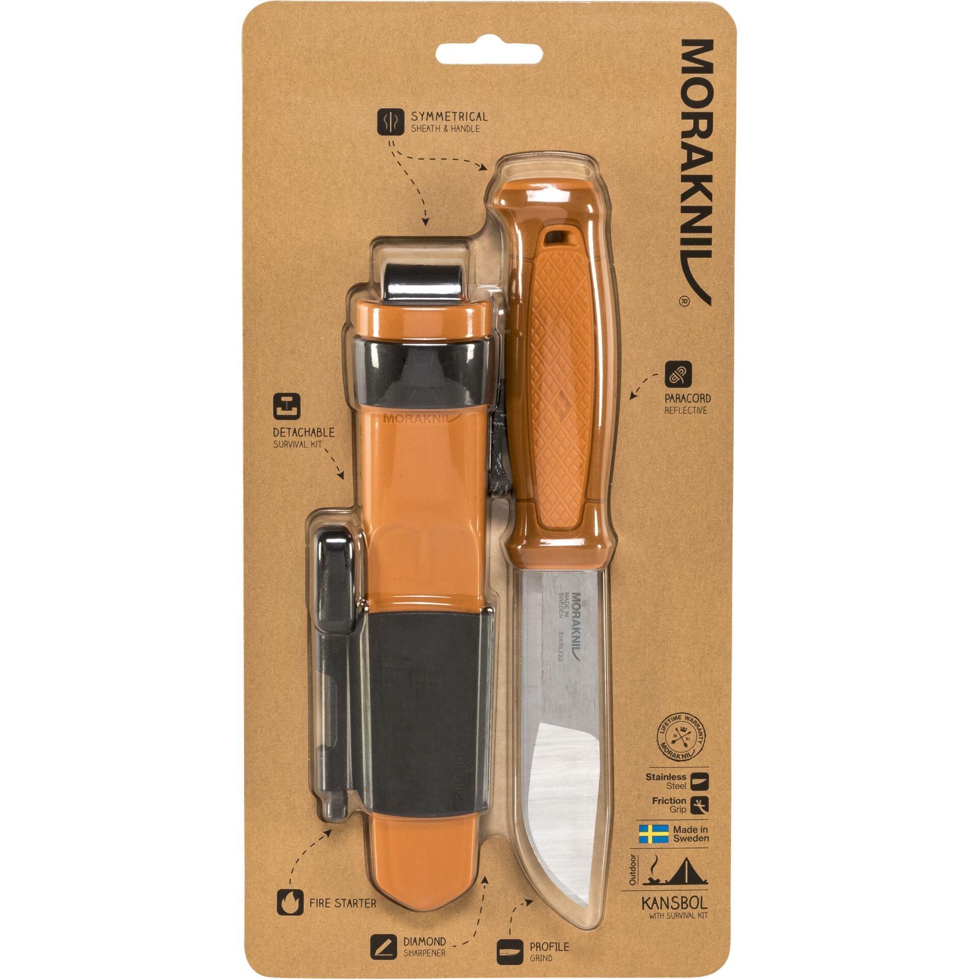Morakniv Kansbol inkl. Survival-Kit orange
