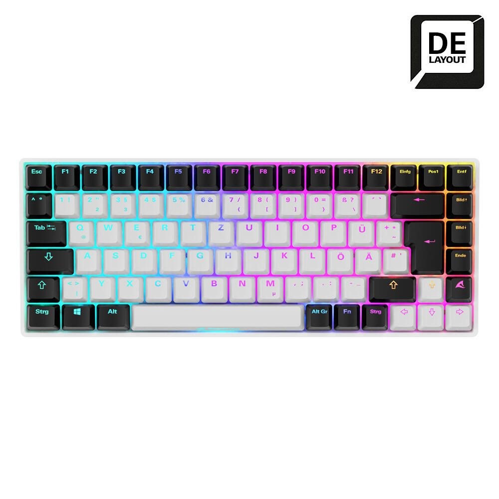 Sharkoon SKILLER SGK50 S3 keyboard Gaming USB QWERTY German White -