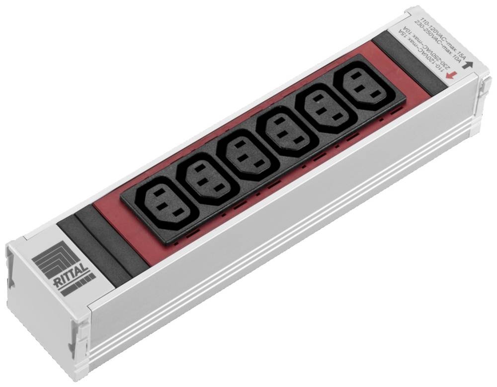 Rittal Einsteckmodul PSM 6x C13 rojo