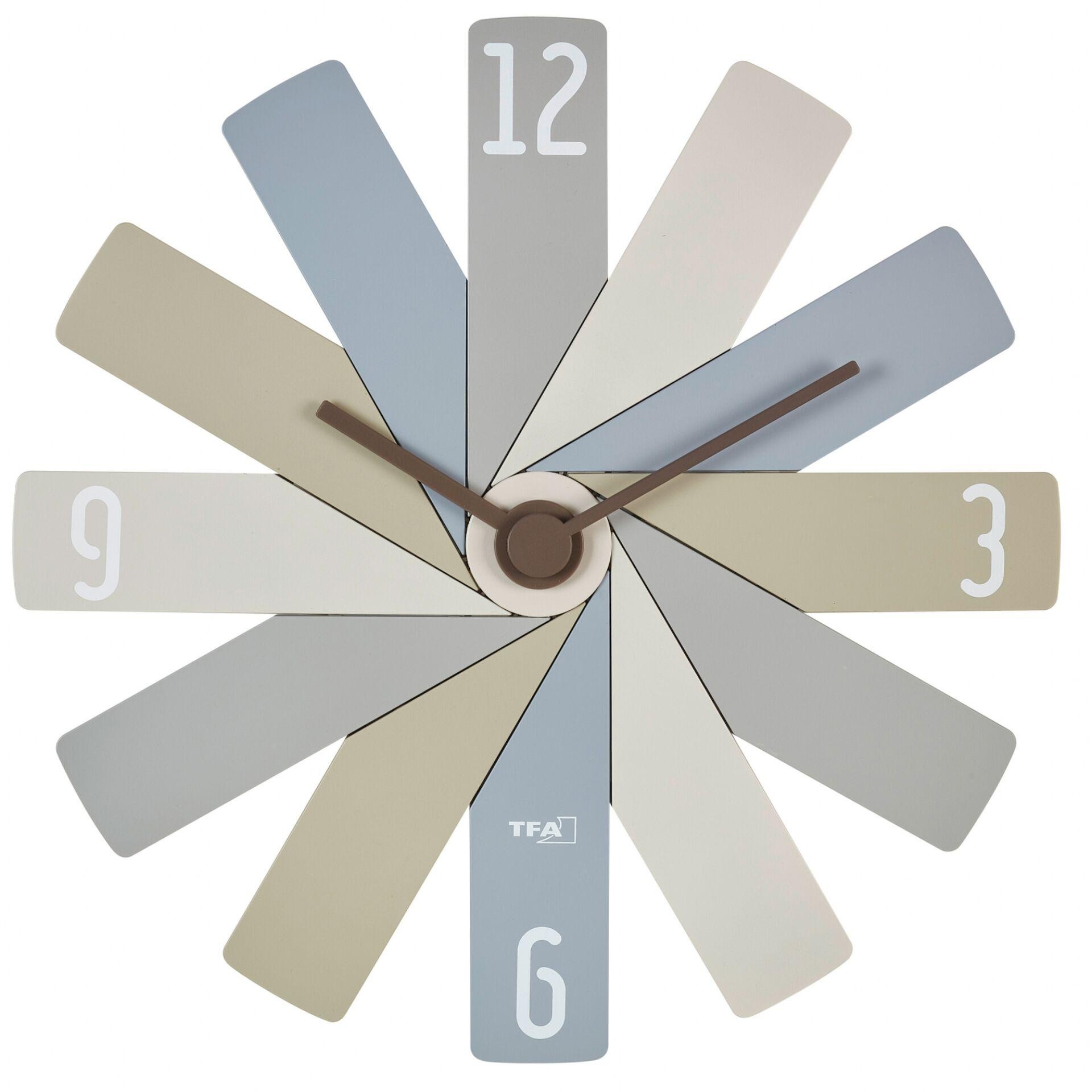 TFA Dostmann 60.3020.30 Quarz Wanduhr 40mm x 3.7mm x 40mm Bunt