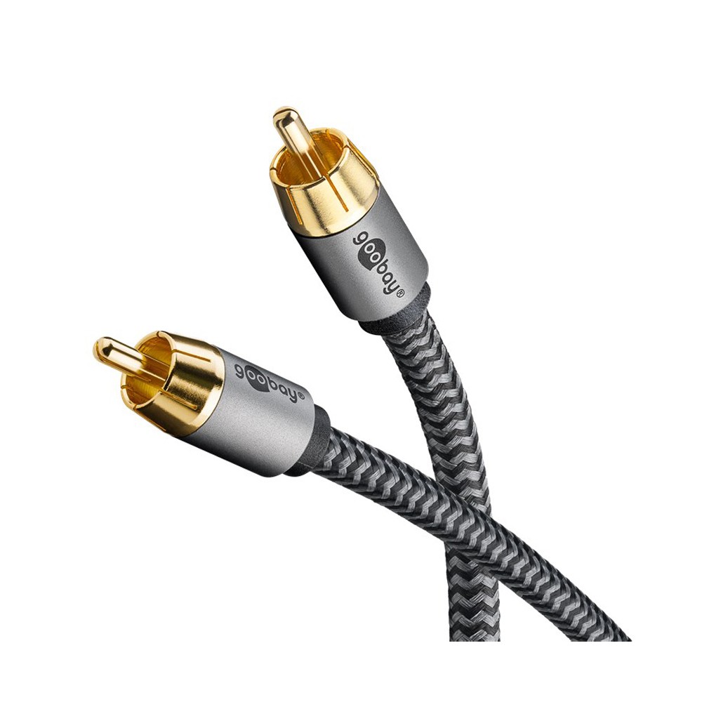 Goobay 65296 câble audio 3 m RCA Argent, Noir - Goobay 65296, RCA, M