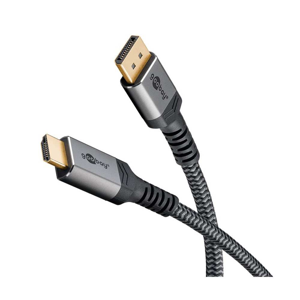 Goobay Plus DisplayPort auf HDMI Kabel (4K@60Hz), 5.0m