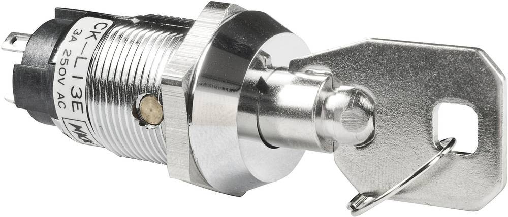 NKK Switches IP40 Keylock Switch, SPDT, 3 A 3-Way Flat-Key - NKK