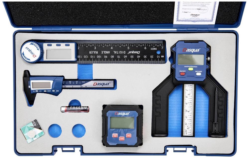 Dasqua 8300-0095 Digitales Messset 4teilig - Nivellierkasten,