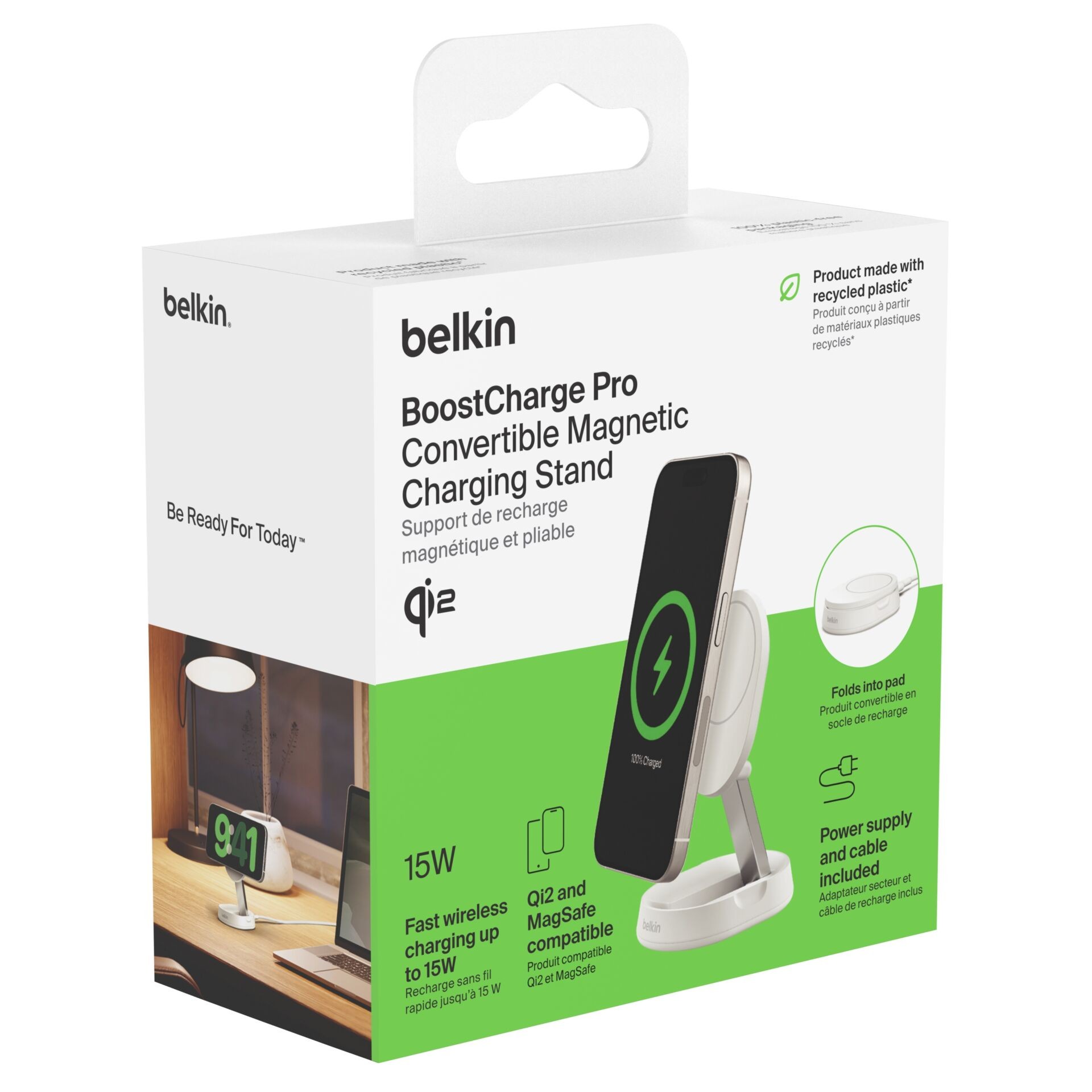 Belkin BoostCharge Pro Smartphone Blanc Secteur Recharge sans fil