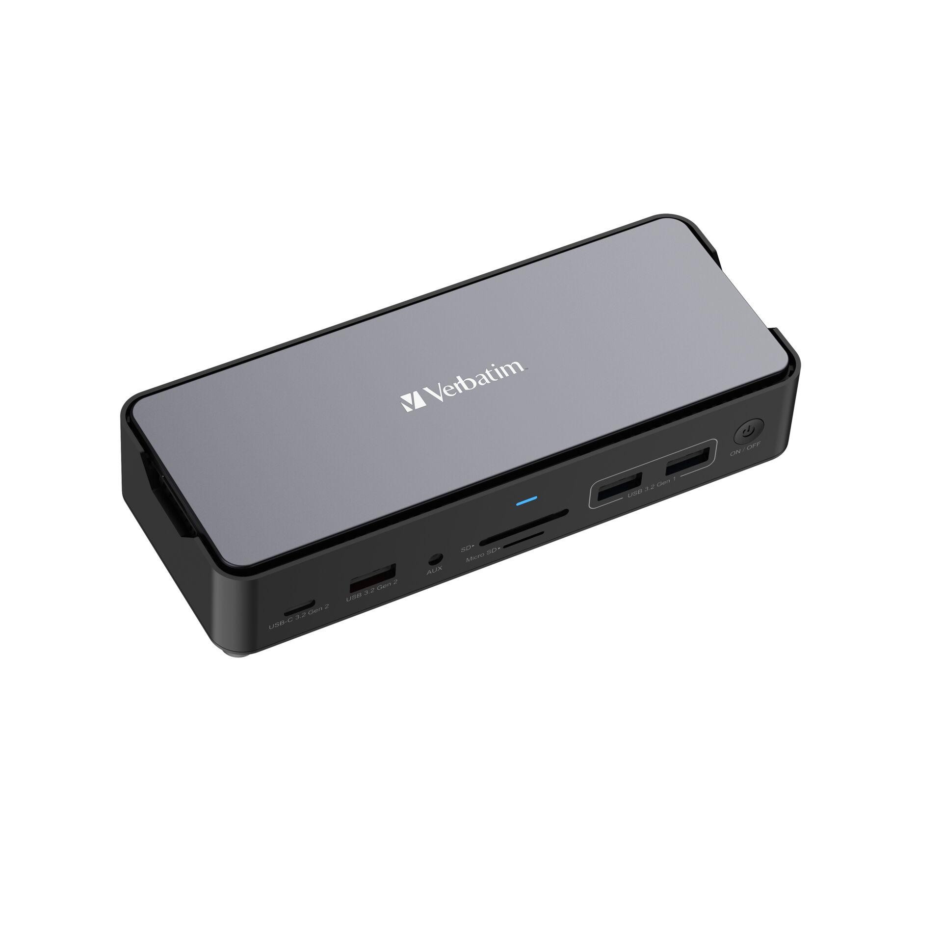 Verbatim CDS-15S Avec fil USB 3.2 Gen 1 (3.1 Gen 1) Type-C Noir, Gris